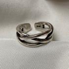 Layered Alloy Open Ring E530 - Ring - Silver - One Size