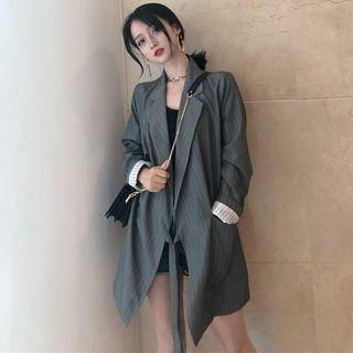 Oversized Pinstriped Blazer