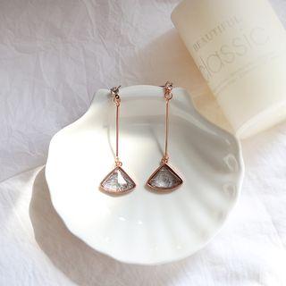 Faux Crystal Fan Dangle Earring