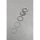 Set Of 5: Twisted / Rhinestone / Thin Rings Silver - One Size