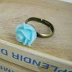 Blue Rose Copper Ring Copper - One Size