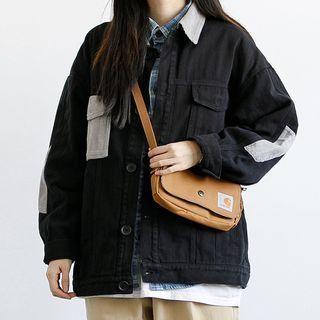 Corduroy Panel Button-up Jacket