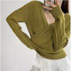 Cable-knit Wrapped Sweater In 7 Colors