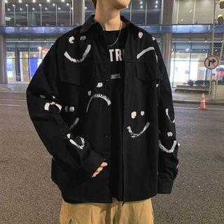 Smiley Face Button-up Jacket