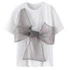 Short-sleeve Bow Front T-shirt