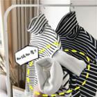 Long-sleeve Striped Lined Turtleneck T-shirt