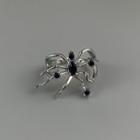 Spider Open Ring 1pc - Black & Silver - One Size