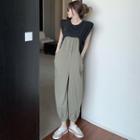 Sleeveless T-shirt / Harem Jumper Pants