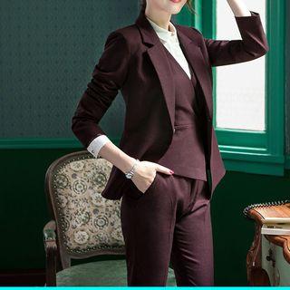 Slim Fit Blazer / Dress Vest / Dress Shirt / Dress Pants / Pencil Skirt / Set
