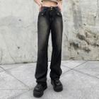 Low-rise Plain Straight Leg Jeans