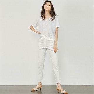 Flat-front Tapered-leg Pants