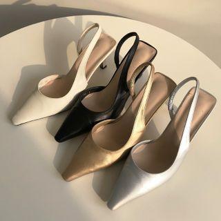 Pin-heel Pointy Slingbacks