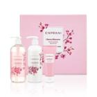 Enprani - Cherry Blossom Perfumed Body Special Set: Body Wash 500ml + 100ml + Body Lotion 350ml 3pcs
