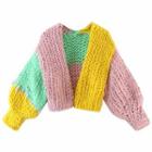 Cable Knit Cardigan Yellow - One Size