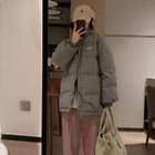 Stand Collar Padded Jacket / Midi Coat