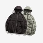 Plain Hooded Puffer Jacket