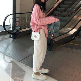 Set: Plaid Sweater + Harem Pants