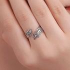 Sterling Silver Feather Open Ring 1 Pc - Silver - One Size