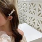 Bow Alloy Hair Clip White - One Size