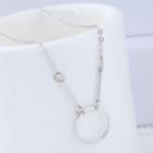 Hoop Pendant Necklace Silver - One Size