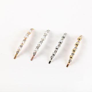 Rhinestone Faux Pearl Hair Pin