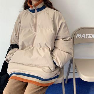 Half-zip Padded Jacket Almond - One Size