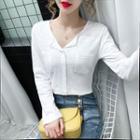 Long-sleeve Button-up Top