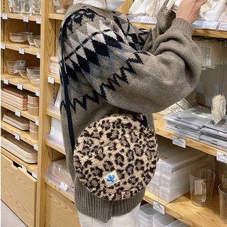 Fleece Round Crossbody Bag
