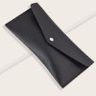 Faux Leather Makeup Brush Bag Black - One Size