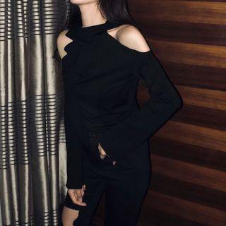 Cold-shoulder Hoodie