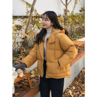 Hooded High-neck Padded Jacket