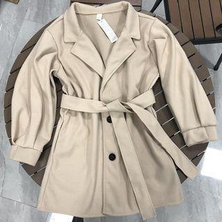 Single-breasted Tie-waist Trench Jacket