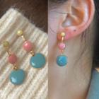 Circle Color Block Earring As Show In Figure - 1347a#