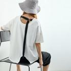 Loose-fit Tie-back Asymmetric T-shirt