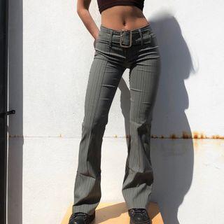 Low-rise Stripes Bootcut Pants