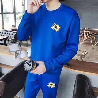 Set: Embroidered Pullover + Jogger Pants