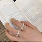 Faux Pearl Alphabet Ring