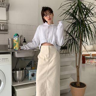 Dip-back Crop Hoodie