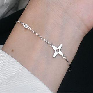 Cross Sterling Silver Bracelet Bracelet - Silver - One Size