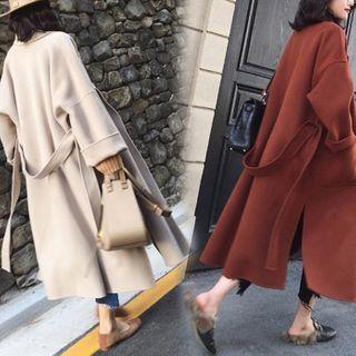 Dolman-sleeve Coat