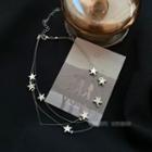 Alloy Star Layered Choker Silver - One Size