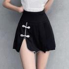 High Waist Plain A-line Dress