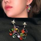 Faux Crystal Drop Earring 1 Pair - 0704a - As Shown In Figure - One Size