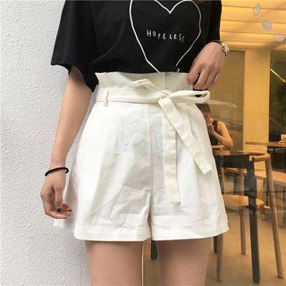Tied High-waist Shorts
