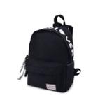 Lettering Canvas Backpack Black - One Size