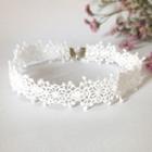 Crochet Lace Choker White - One Size