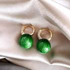 Rhinestone Bead Drop Earring 1 Pair - Green - One Size