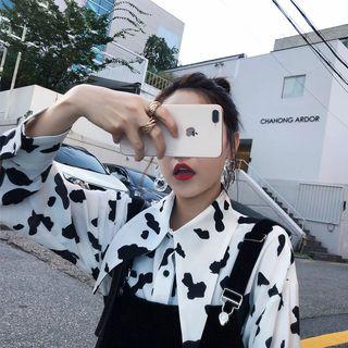 Cow Print Blouse