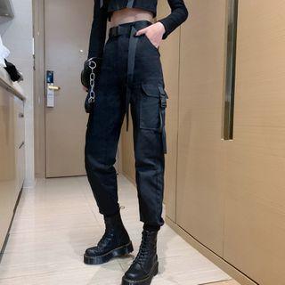 Straight Leg Pants With Belt