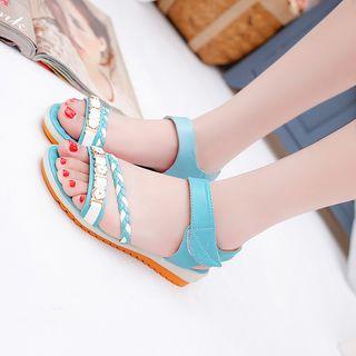 Braided-strap Flat Sandals